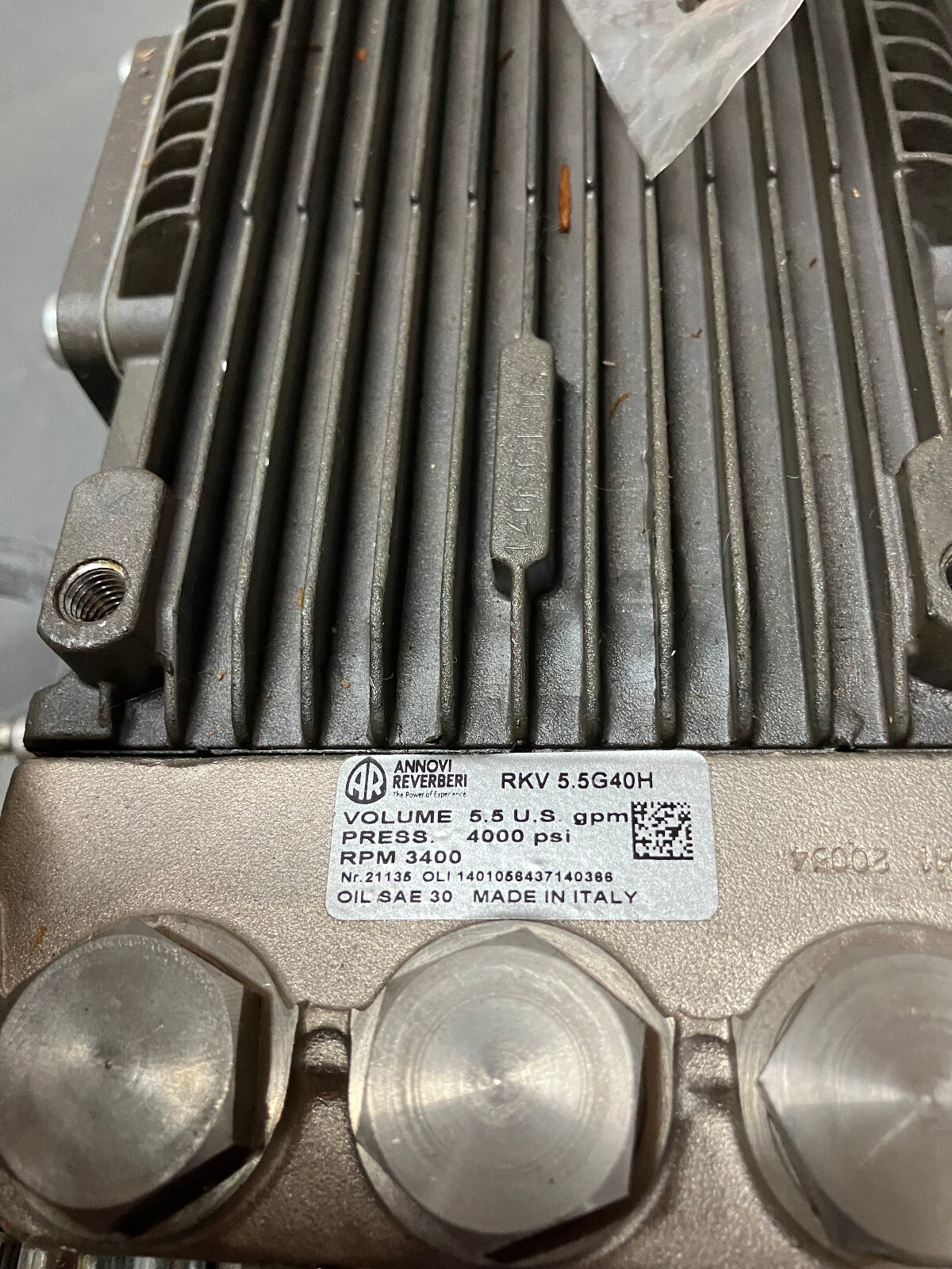 PRESSURE WASHER PUMP-AR RKV5.5G40H -5.5 GPM-4000 PSI-1" Shaft *NEW*