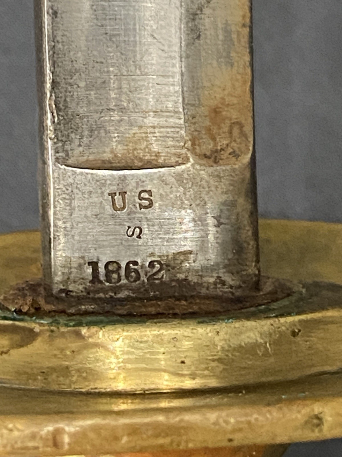 Original Early CIVIL WAR Ames M1840 NCO Sword 1862 w/Repro Leather Scabbard