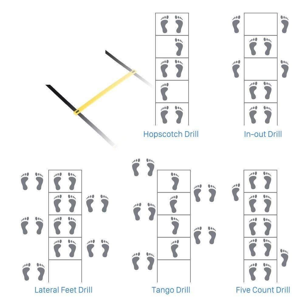 Agility Ladder Speed Training 16 Rung 8 M Soccer Training 12 Cones Carrying Bag