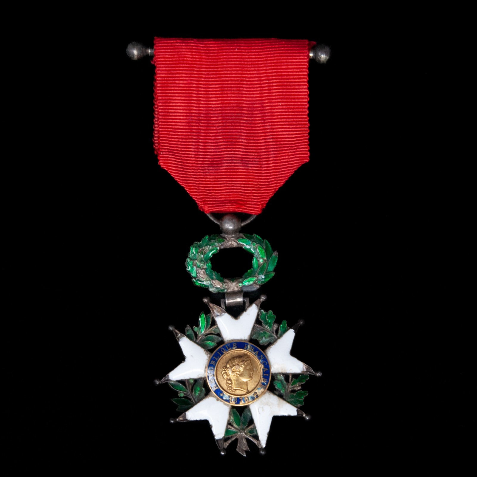 WW1 French Legion of Honor Medal Original Vintage Decoration Enamel with Ribbon