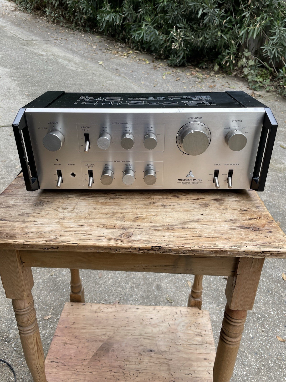 Vintage Mitsubishi DA-P10 Dual Monaural Construction Stereo Preamplifier