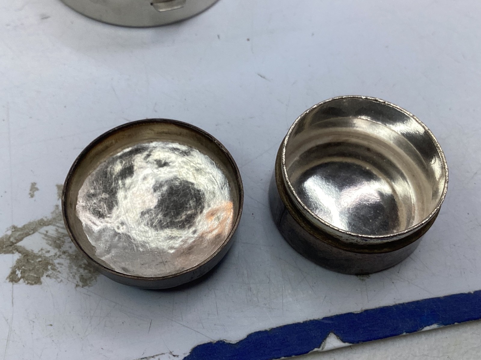 4 Vintage Engraved Sterling Silver Rectangle Pill Box,cloisonné, wood inlay+(B3)