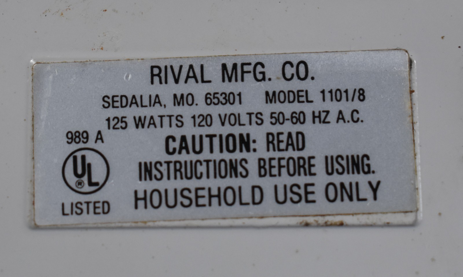 Vintage Rival Meat Slicer 1101/8 Meat /Food Slicer *See Video* #5426