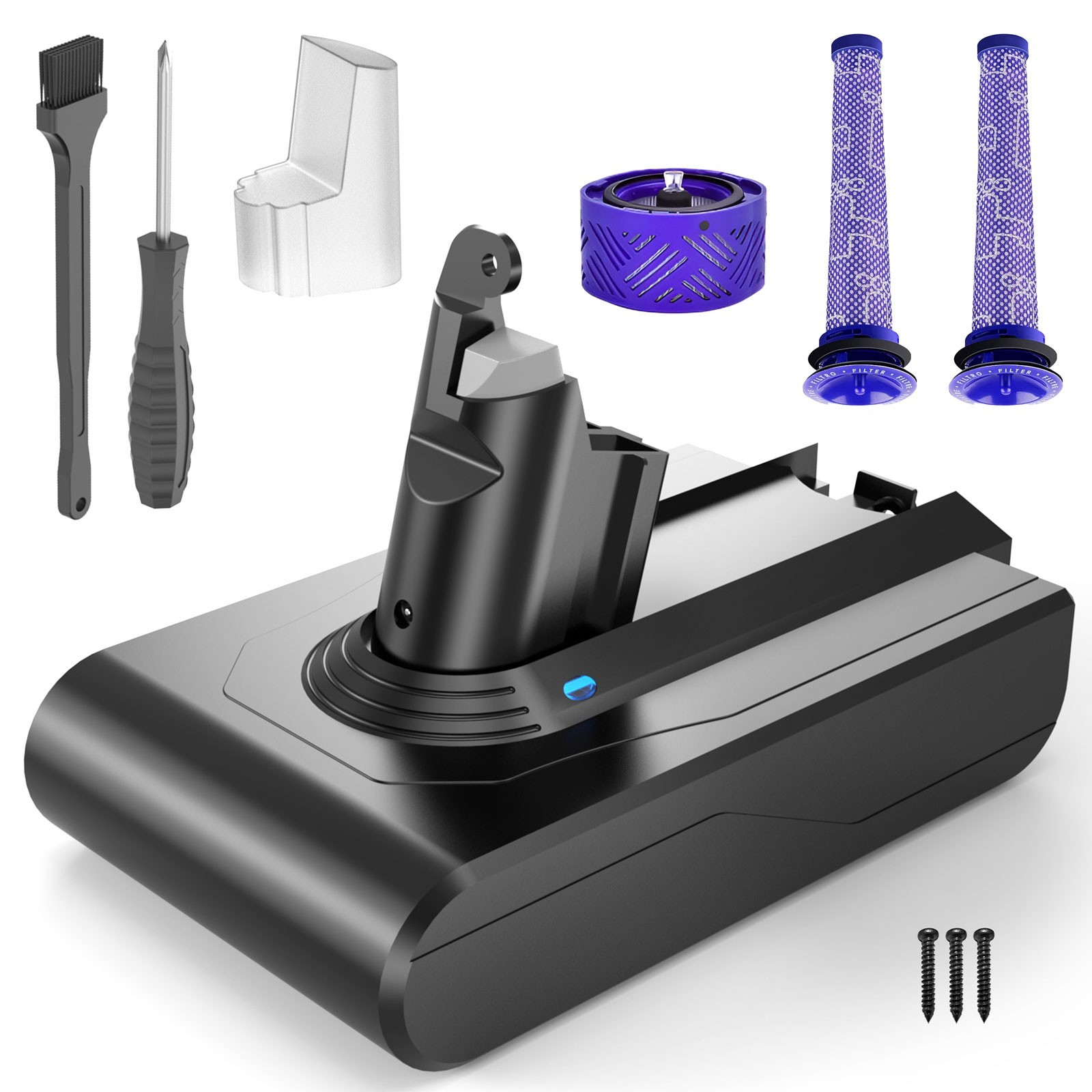 6.0Ah Battery Replace For Dyson DC58 DC59 DC61 DC62 Animal V6 HEPA SV03 SV08 US