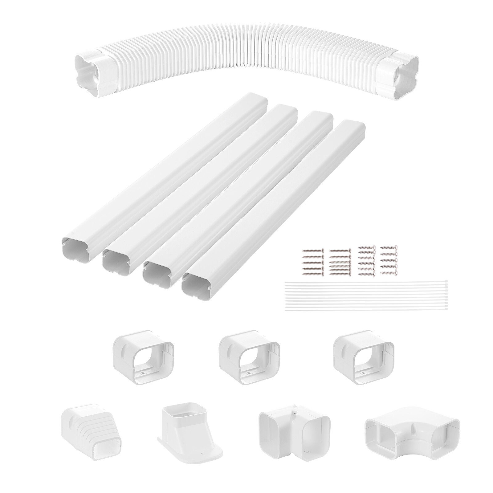 VEVOR 3" W 15.8Ft Line Set Cover Kit For Mini Split/Central Air Conditioner PVC