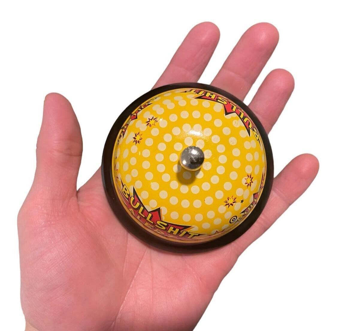 BULLSHIT ALERT BELL - Office Desk Toy - Gag Joke Bar Pub Man Cave Kitchen Room