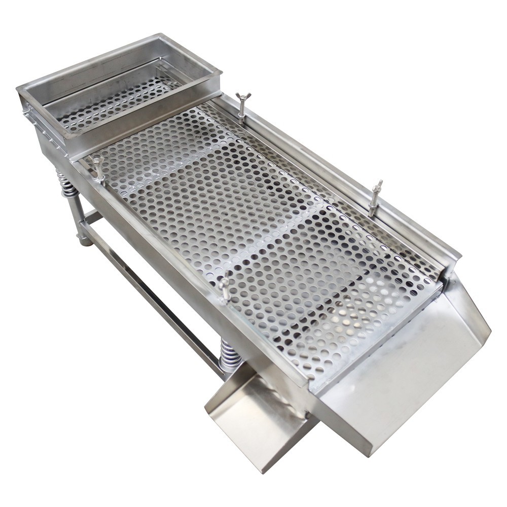 110V Linear Vibrating Sifter with 12mm Screen Straight Vibrating Sieve Shaker