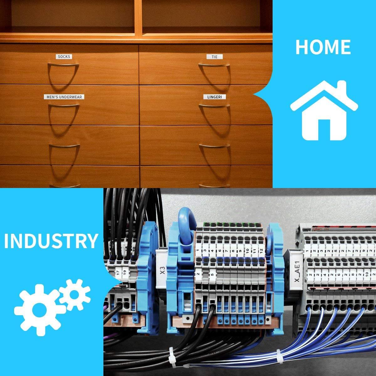 4PK Brother P-Touch TZ-231 TZe-231 12mm Label Tape Black on Color 1/2" PT-D21