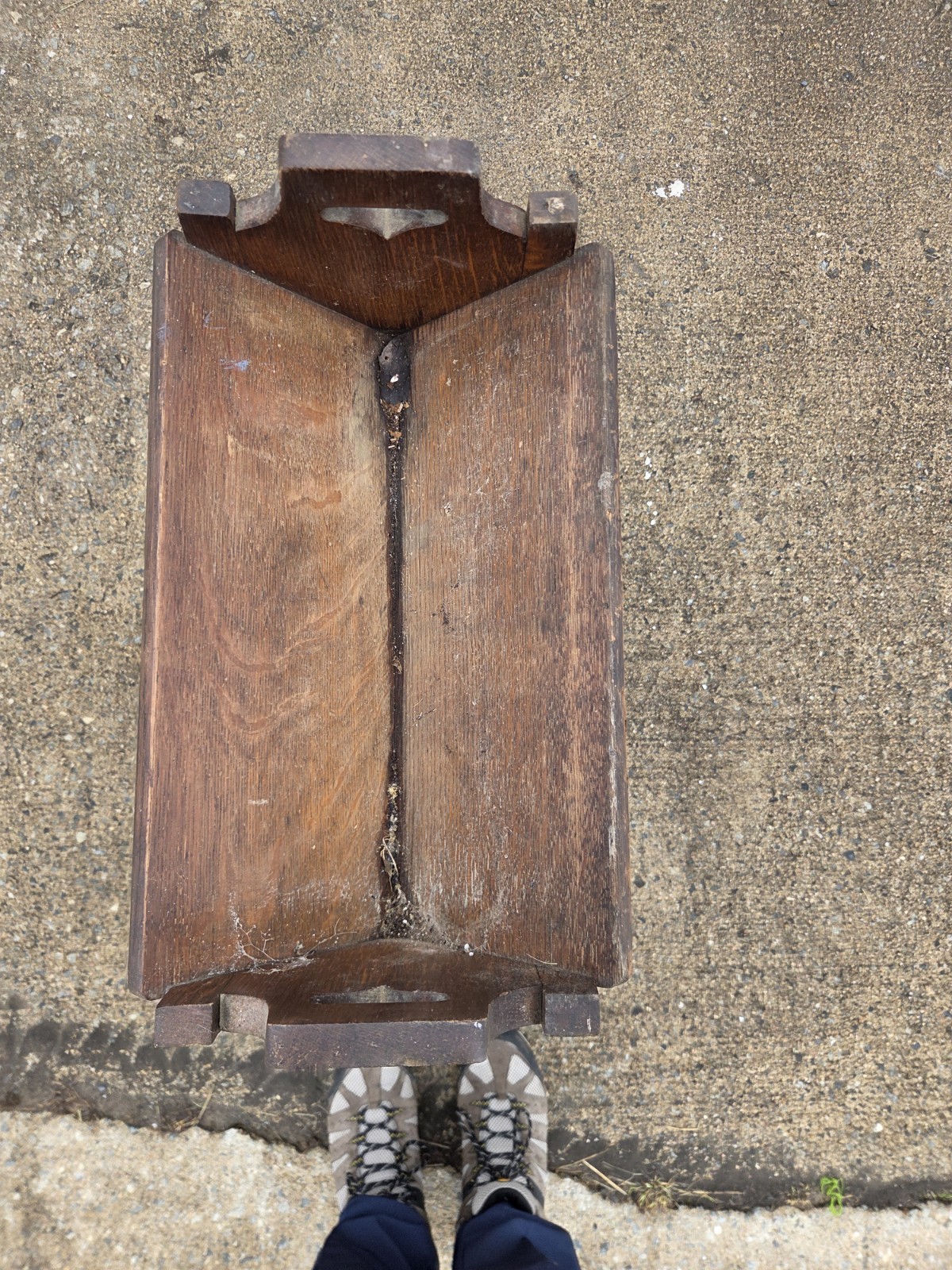 Lakeside Craft Shop Mission Style Magazine Stand Bookcase Trough Top C1910