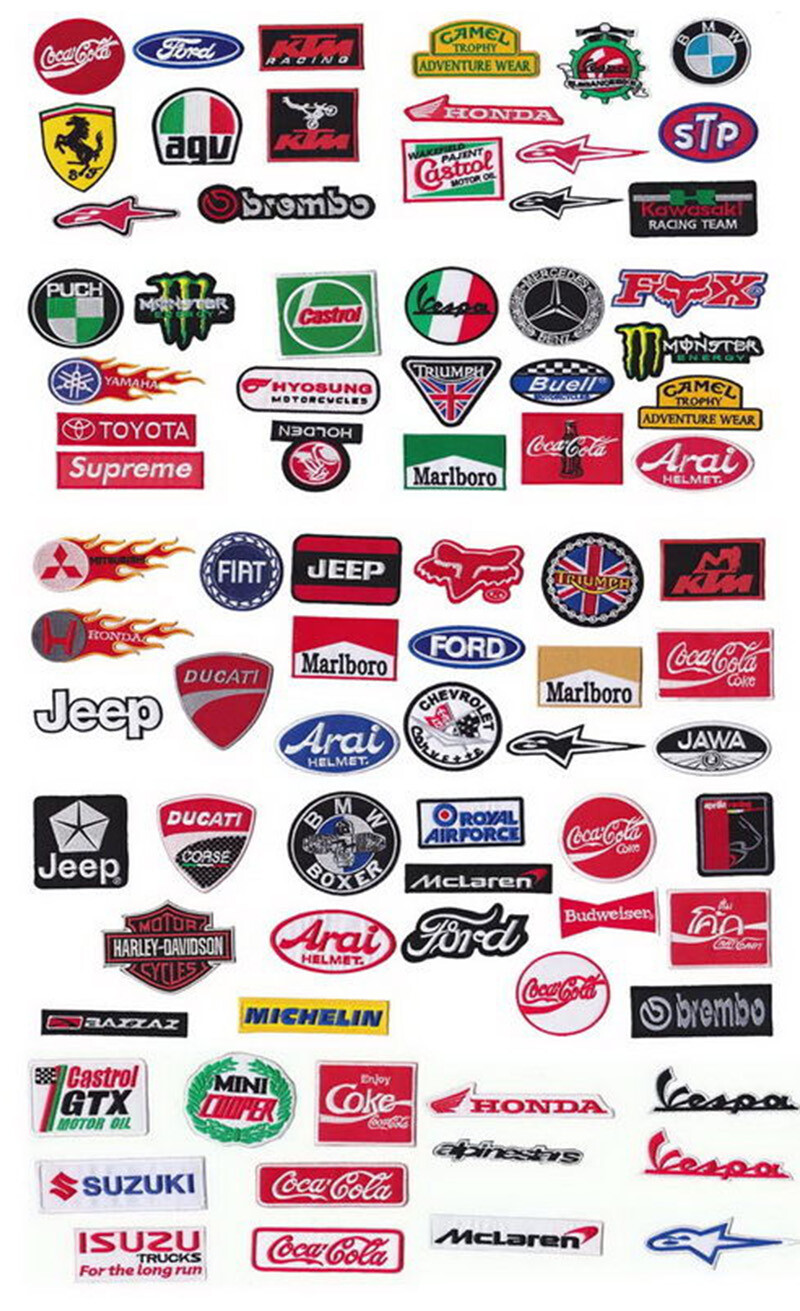Iron on Patch Car Auto Motor Racing Motorcycle MotoGP Sponsor Wholesale Random