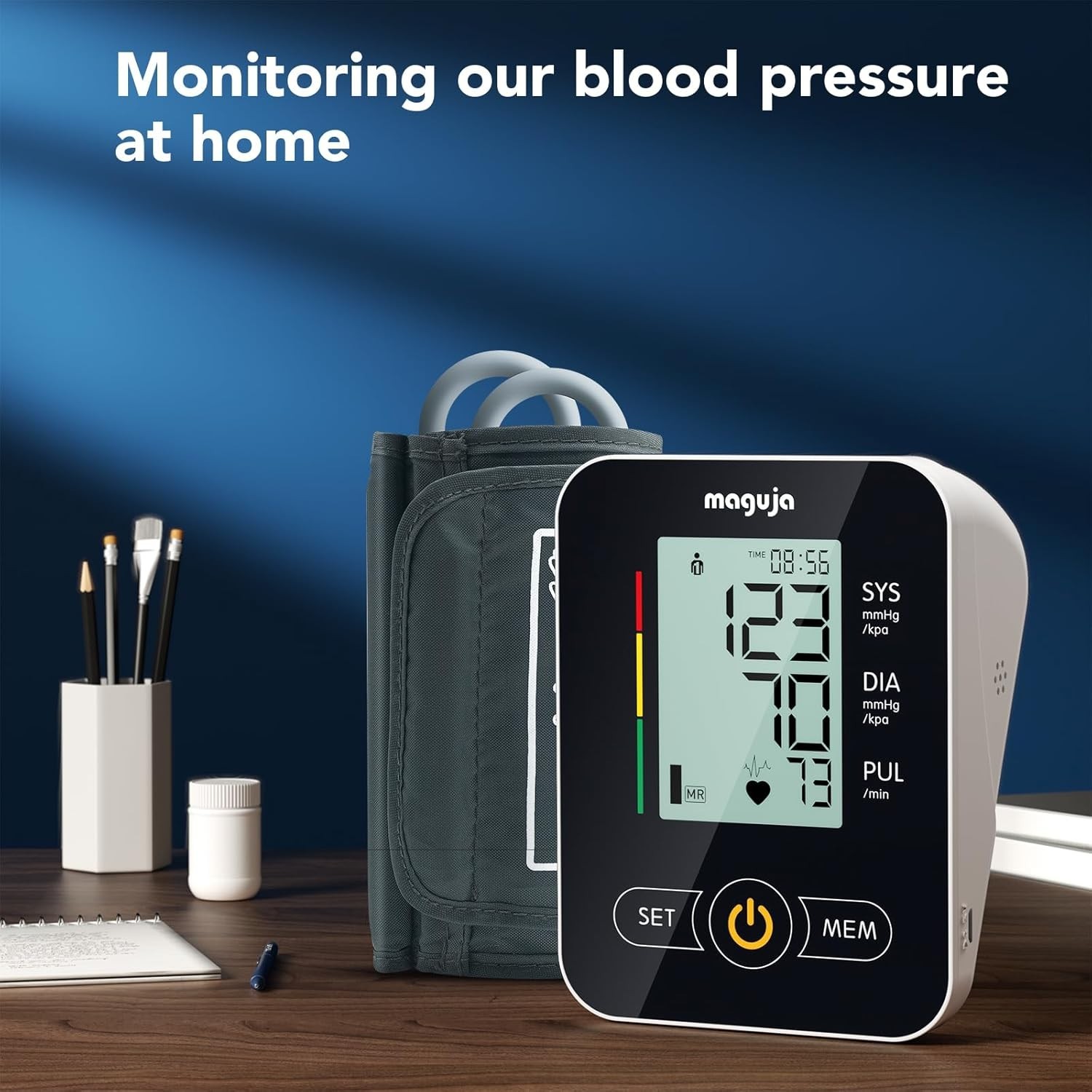 Arm Blood Pressure Monitor,BP Monitor Automatic Upper Arm Digital for Home Use