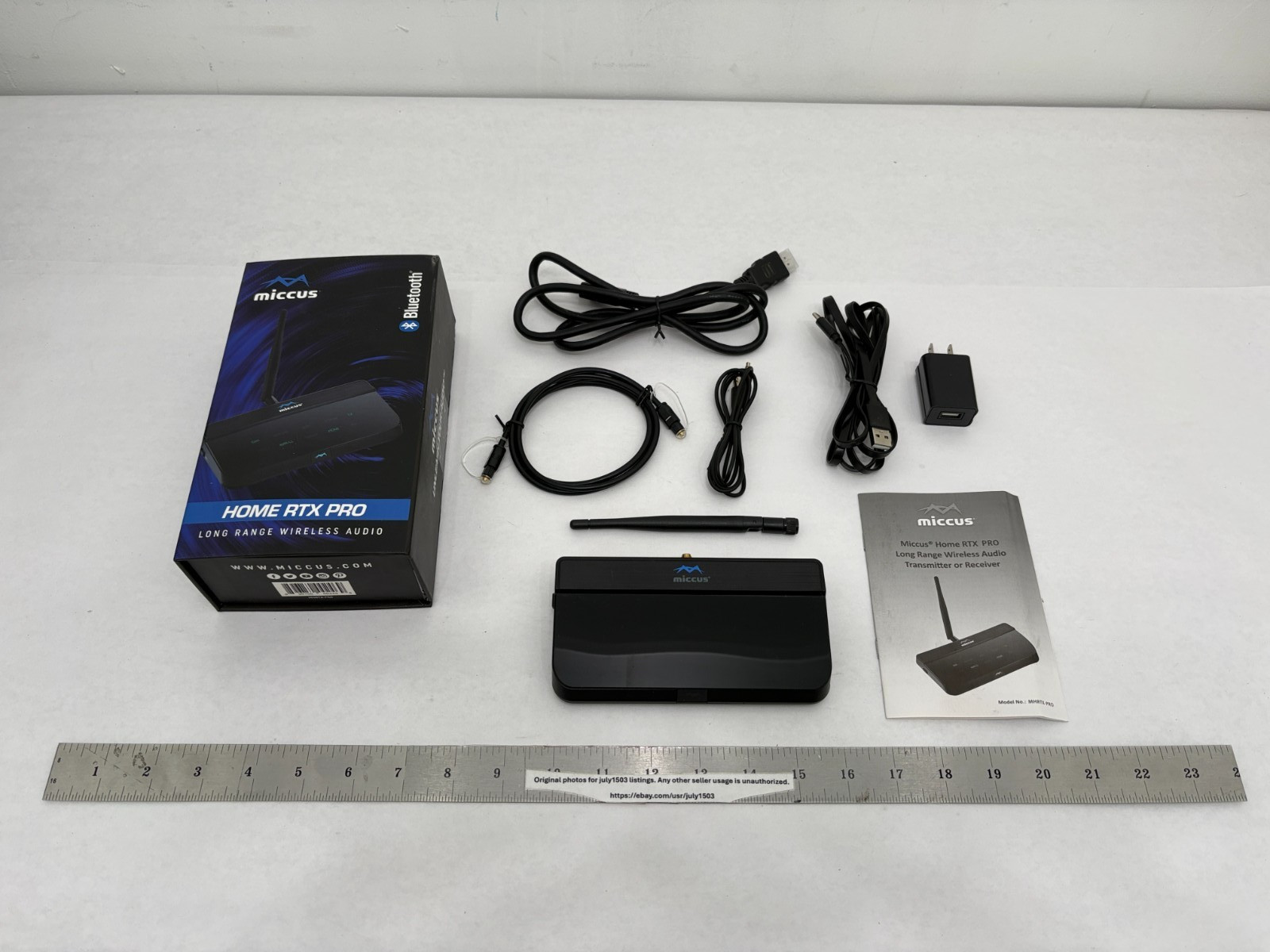 (1) Miccus Home RTX Pro Long Range Wireless Audio Bluetooth APTX - MHRTX-PRO