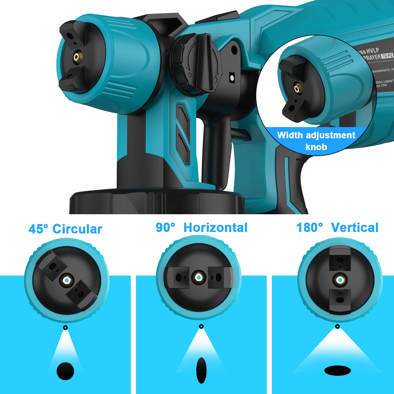 High Pressure Cordless Paint Sprayer With 2 Battery Electric Spray Gun 36000RPM