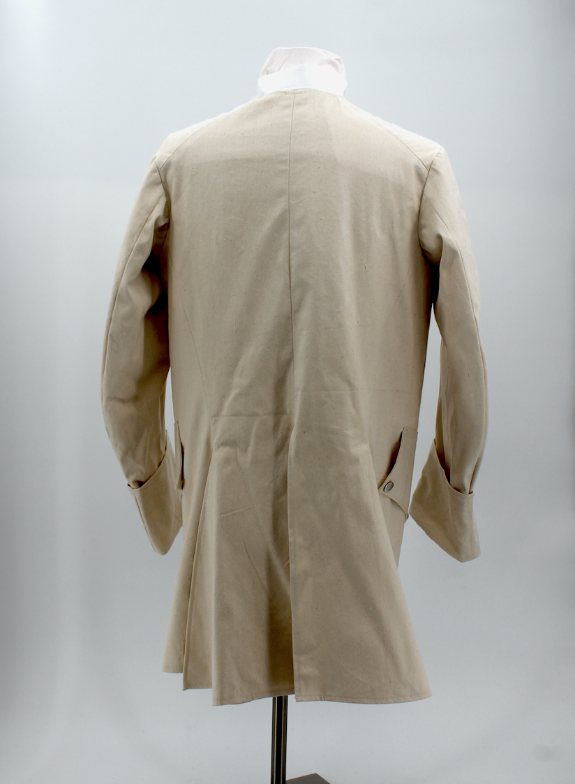 Colonial Period Osnaburg Sleeved Waistcoat - F&I, Revolutionary War - Size 46