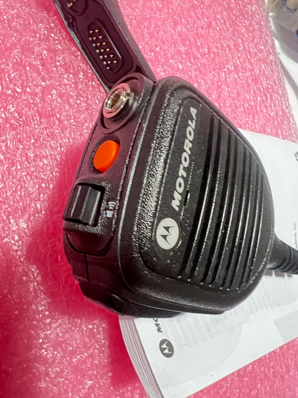 Motorola PMMN4060B Remote Speaker Mic 24" RSM 3.5mm Ear Jack APX 3000/6000/7000