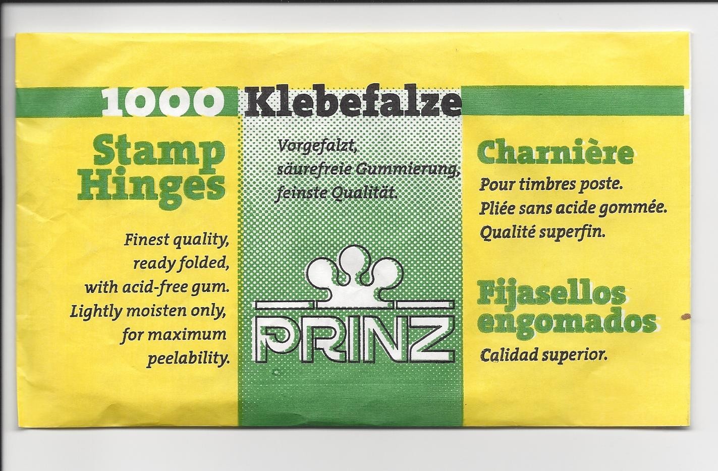 Prinz Stamp Hinges Package of 1000