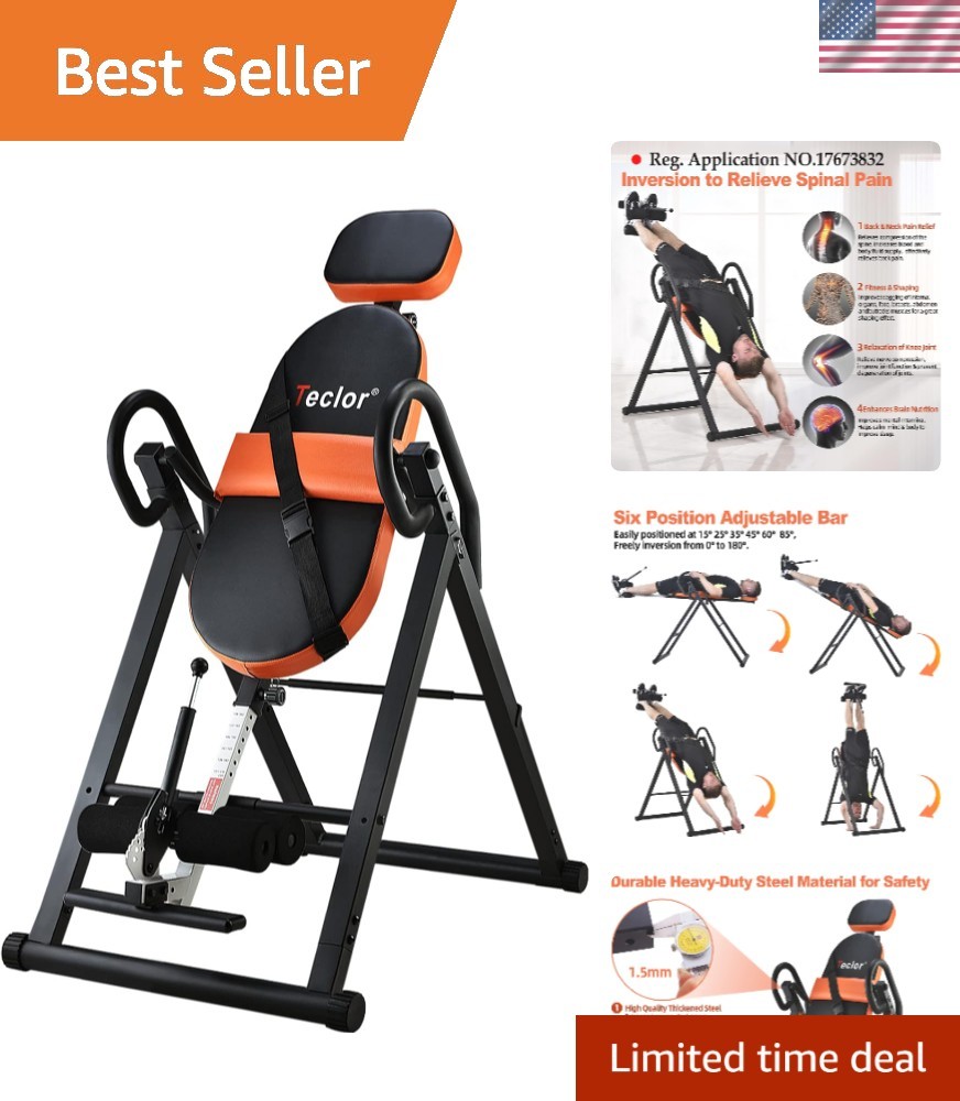 Inversion Table for Back Pain Relief, 350 lbs Capacity Strength Training Inve...