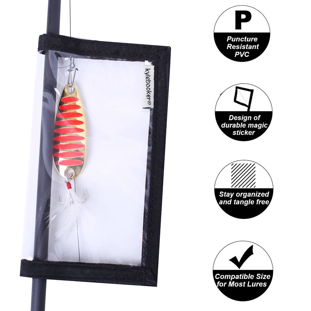 The Lure Jacket 4 Pack; Fishing Lure Wrap, Lure Cover Orange,Black,Green