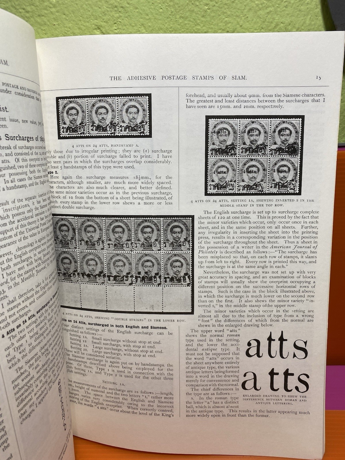 The Adhesive Postage Stamps Of Siam By R.W.Harold Row 75 Pages Hand Book Free SH