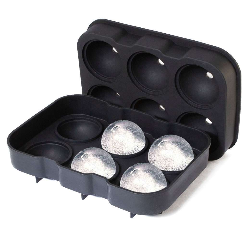 2" Large Round Silicone Ice Cube Ball Maker Tray Sphere Molds Bar Whiskey+Funnel