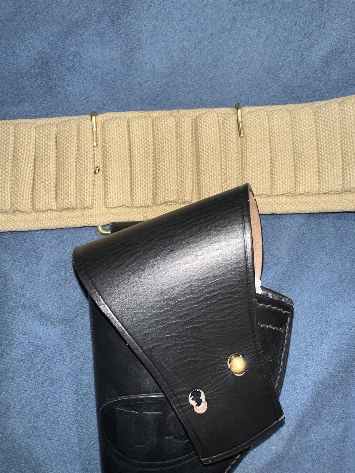 Brass Holster Hook Adapter for Mills Woven Cartridge Belts