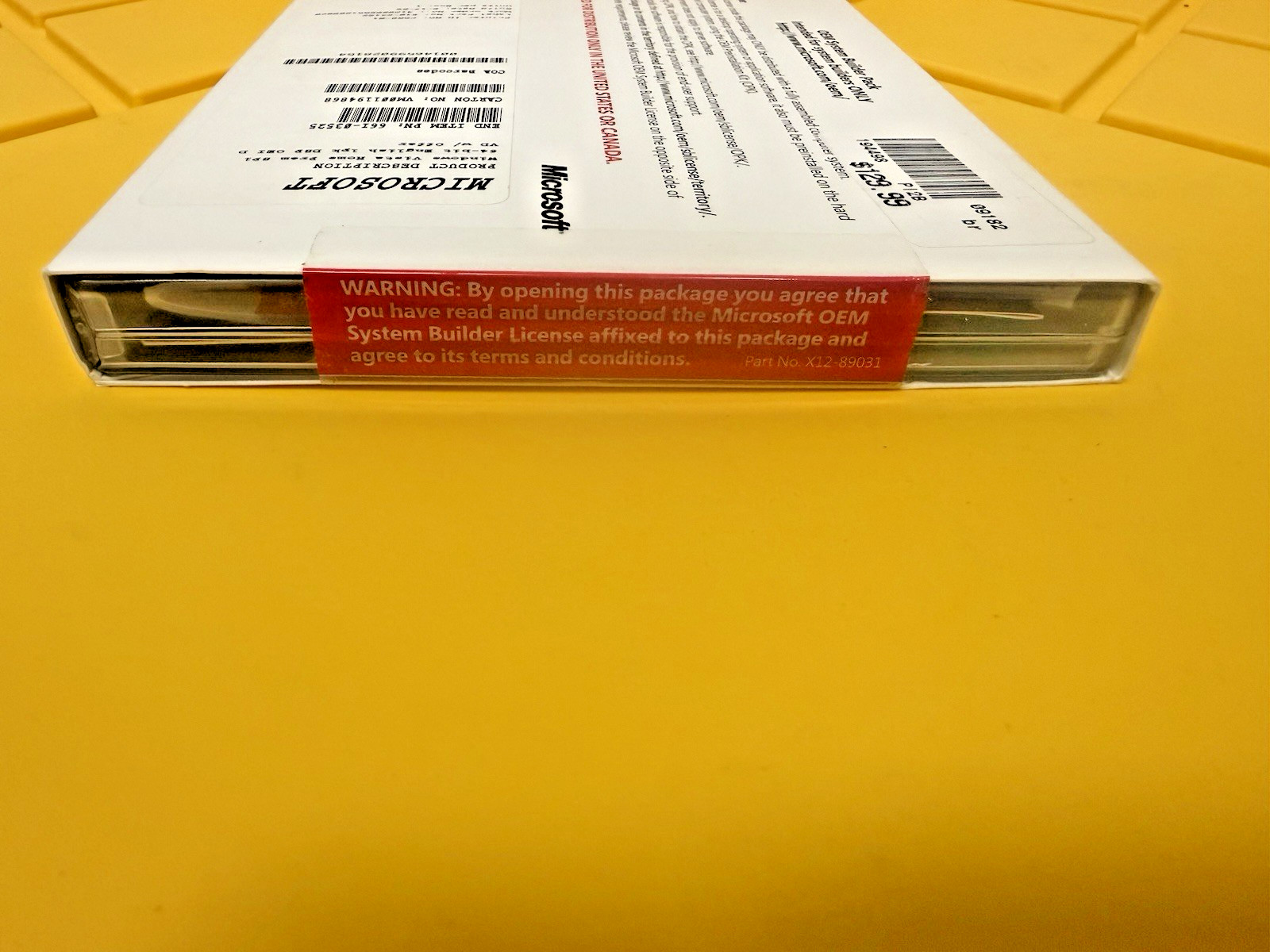 Microsoft Windows Vista Home Premium SP1 64-bit OEM System Builder Pack SEALED