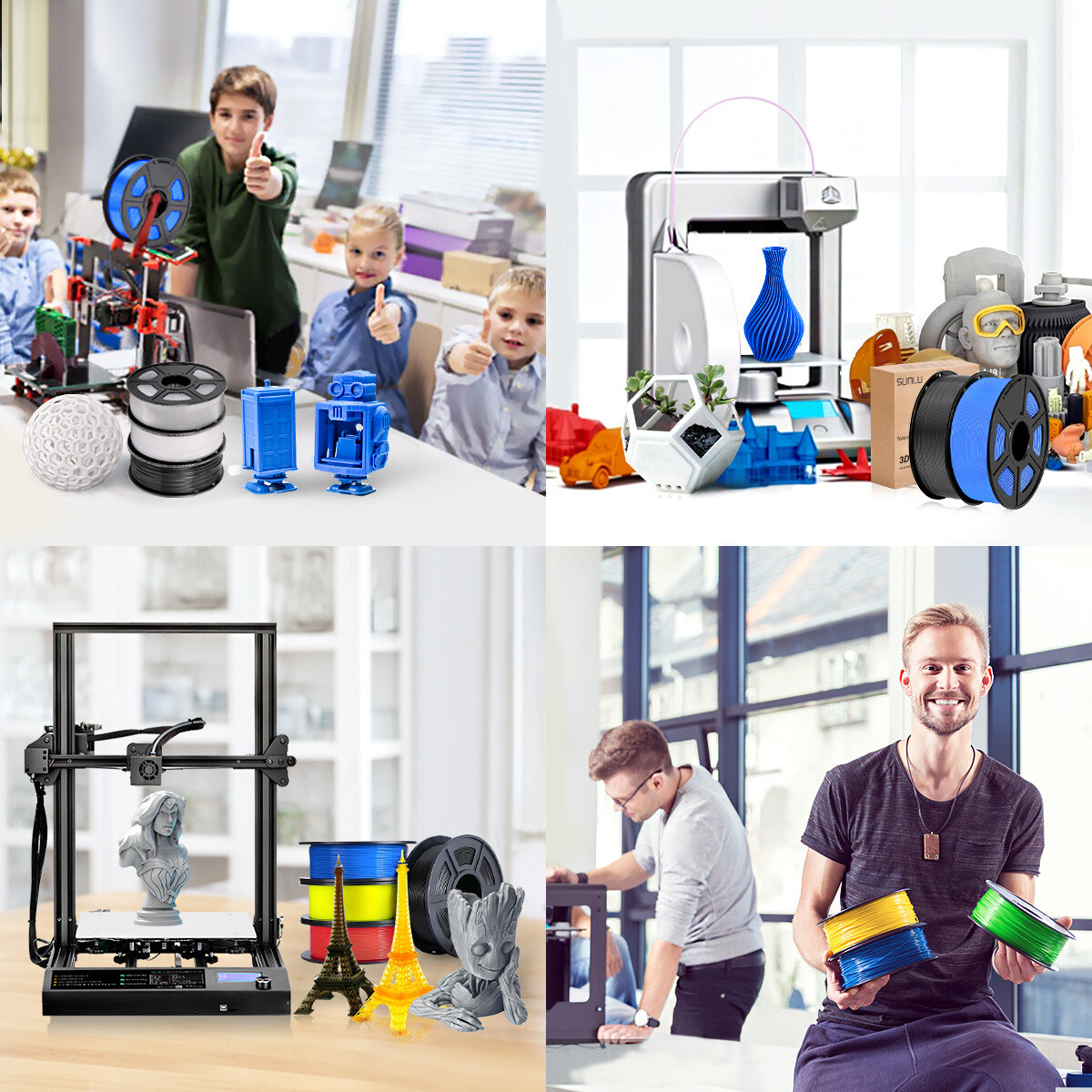 【BUY 6 GET 4 FREE,ADD 10 】 SUNLU PLA Matte META PLA+ PETG SILK ABS TPU Filament