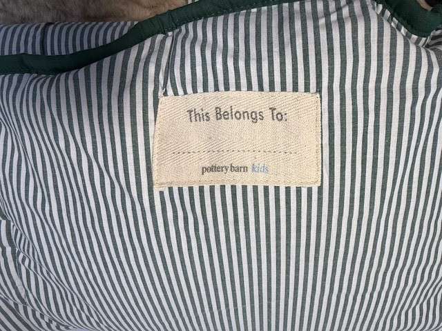 New-Pottery Barn Kids Striped Shaggy Head Critter Sleeping Bag