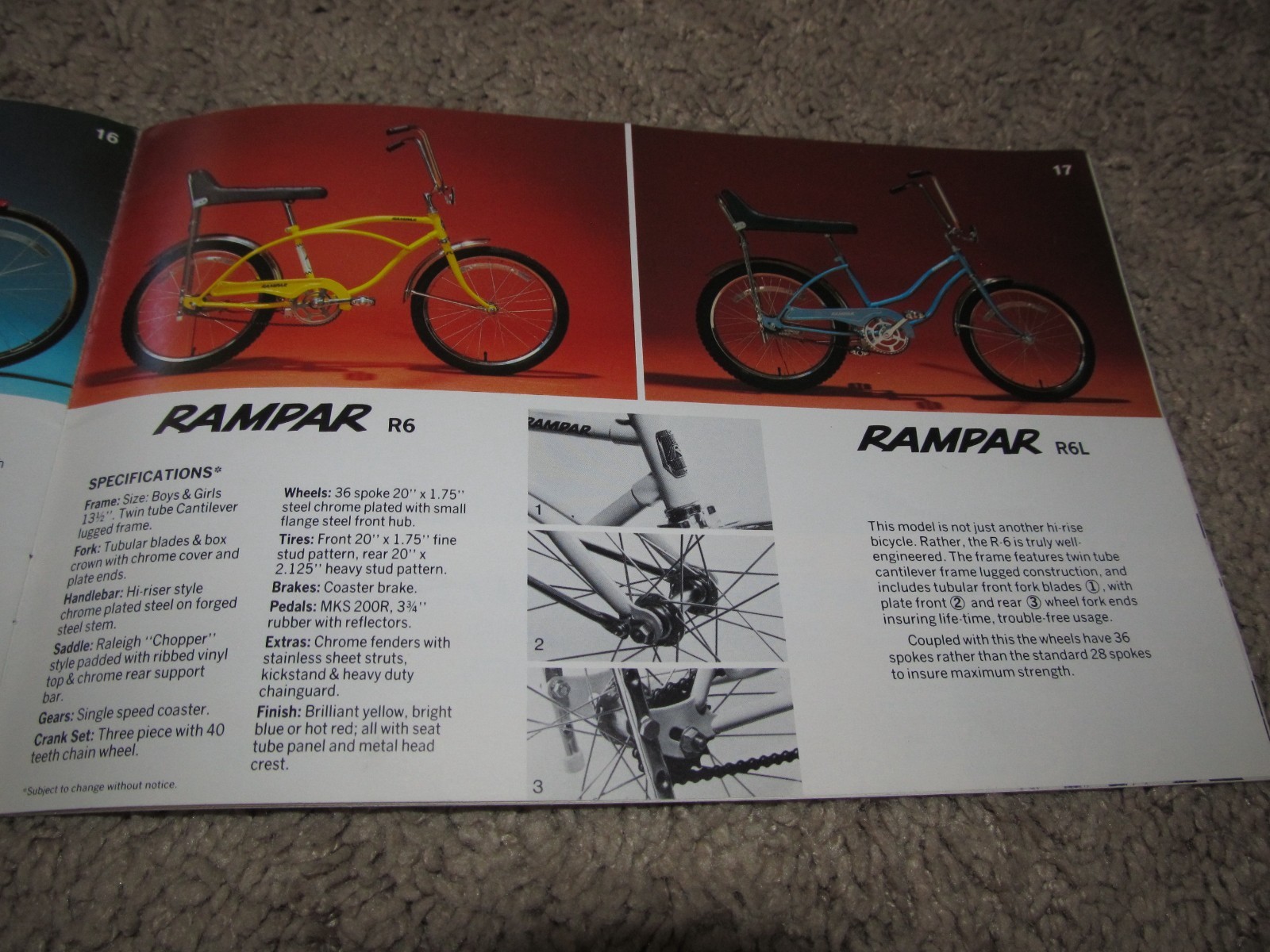 1970's Raleigh Rampar Bicycles Catalog
