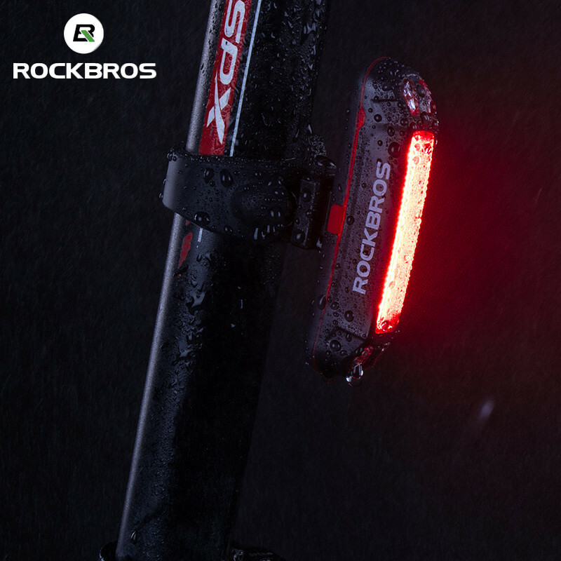 ROCKBROS Bicycle Safety 3-colors Rear Light Waterproof LED USB Bike Tail Light