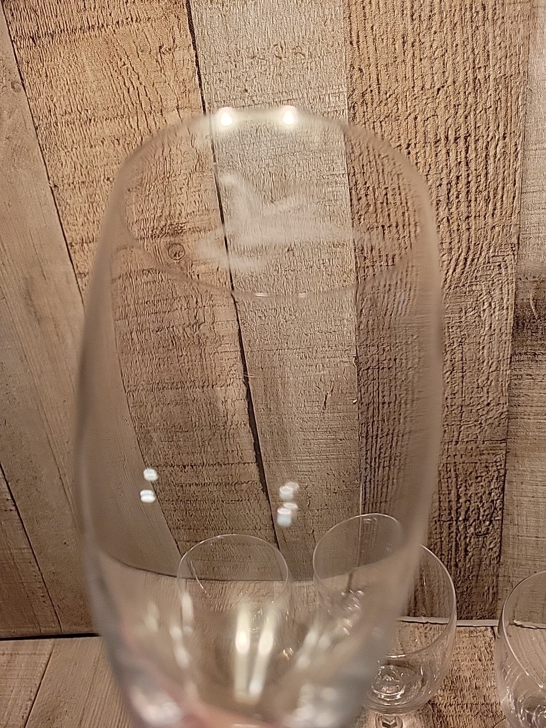 5 FOSTORIA Ford THUNDERBIRD Promo Etched crystal Wine Glass set Vintage Stemware