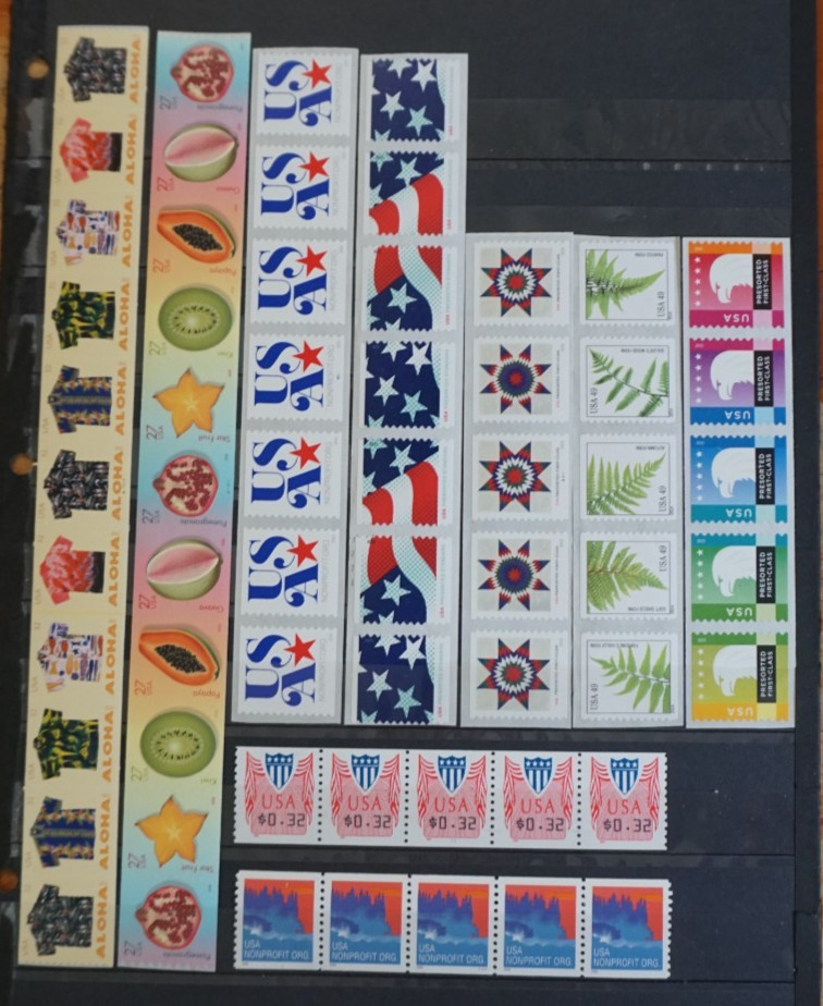 A very fine lot of Plate number coils MNH stamps