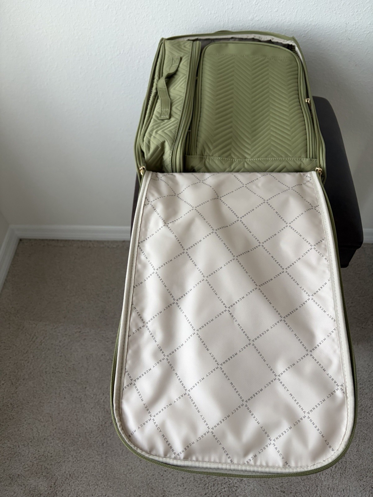 Marcy McKenna Hamptons 5-Piece Set Traveling Packing Cube Sage Green NWT