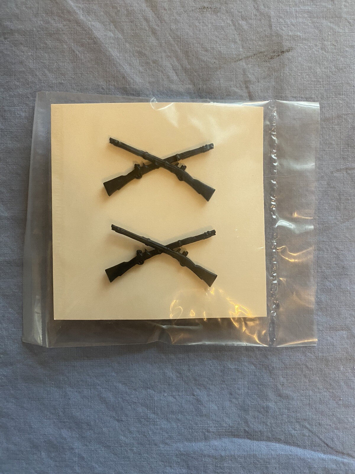 50 x USGI Subdued Infantry Collar Insignia Unissued BOS Pin Vietnam Dealers Lot