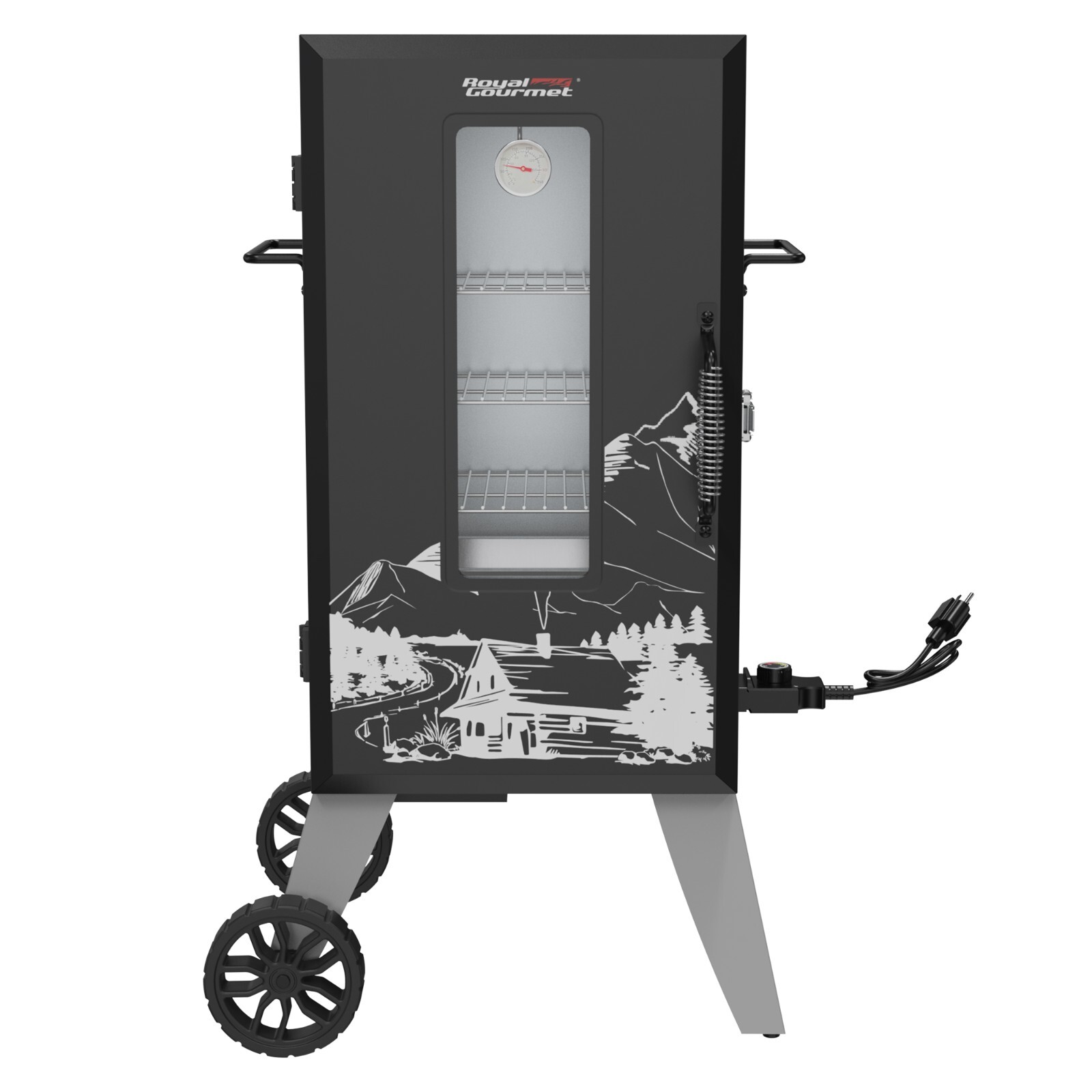 Royal Gourmet 28-Inch Electric Smoker With 3 Smoking Racks/ Clear Viewing Window