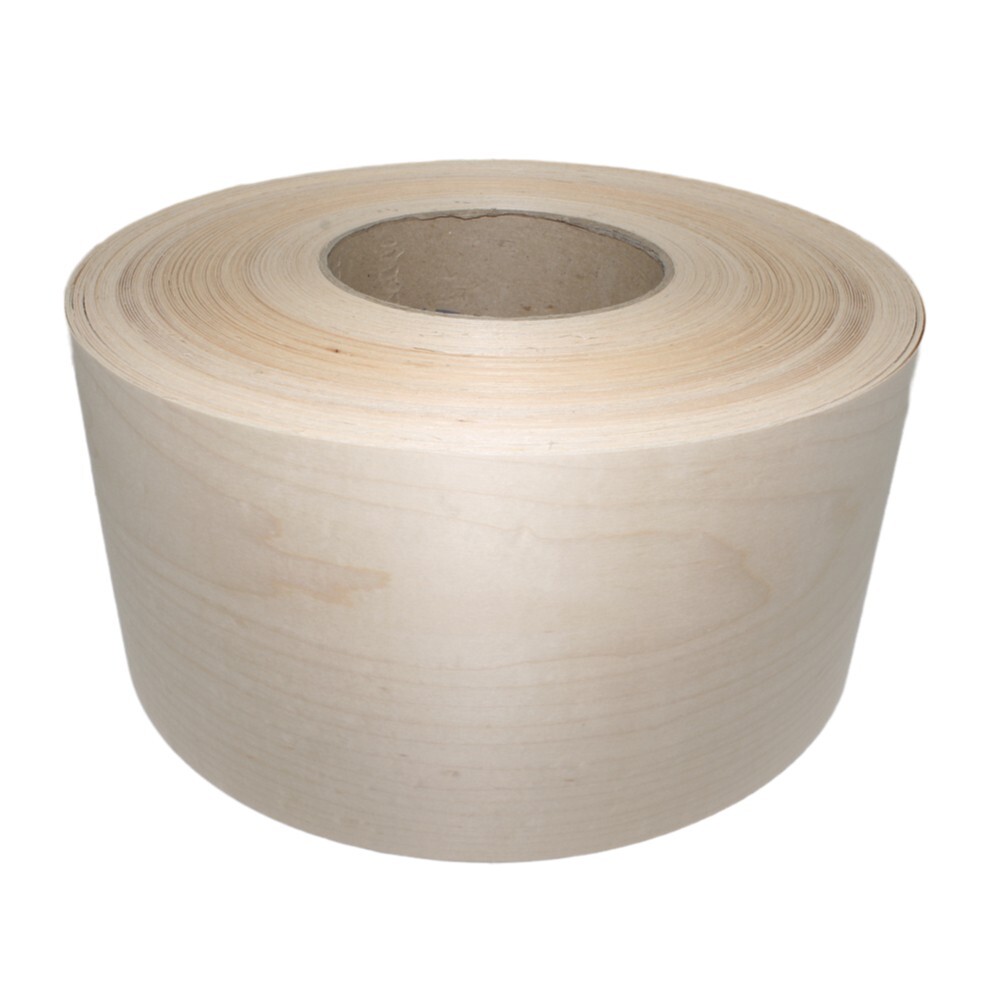 Maple 7'' X 120'' Roll Preglued Wood Veneer Edge Banding, Iron on Hot Melt
