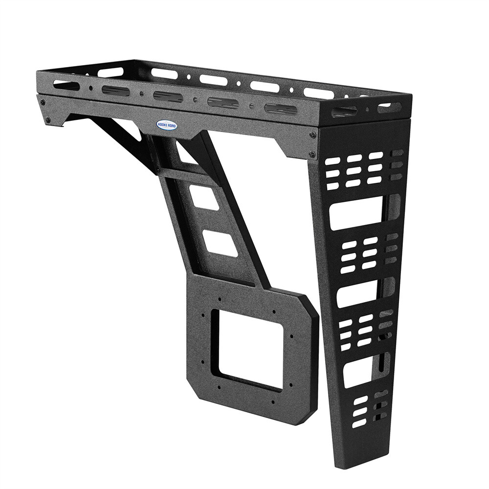 Hooke Road Tailgate Basket Rear Cargo Rack w/ Hinge for 07-18 Jeep Wrangler JK