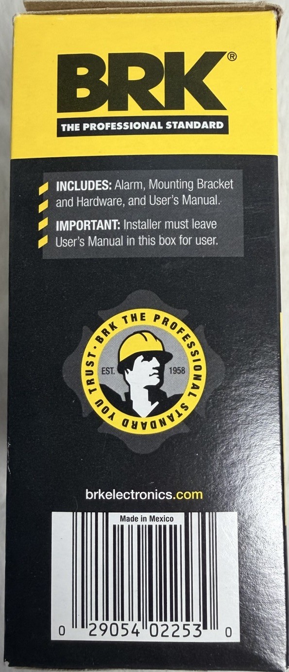 BRK Smoke Detector 10 Year Sealed Battery SMI110 White New Open Box