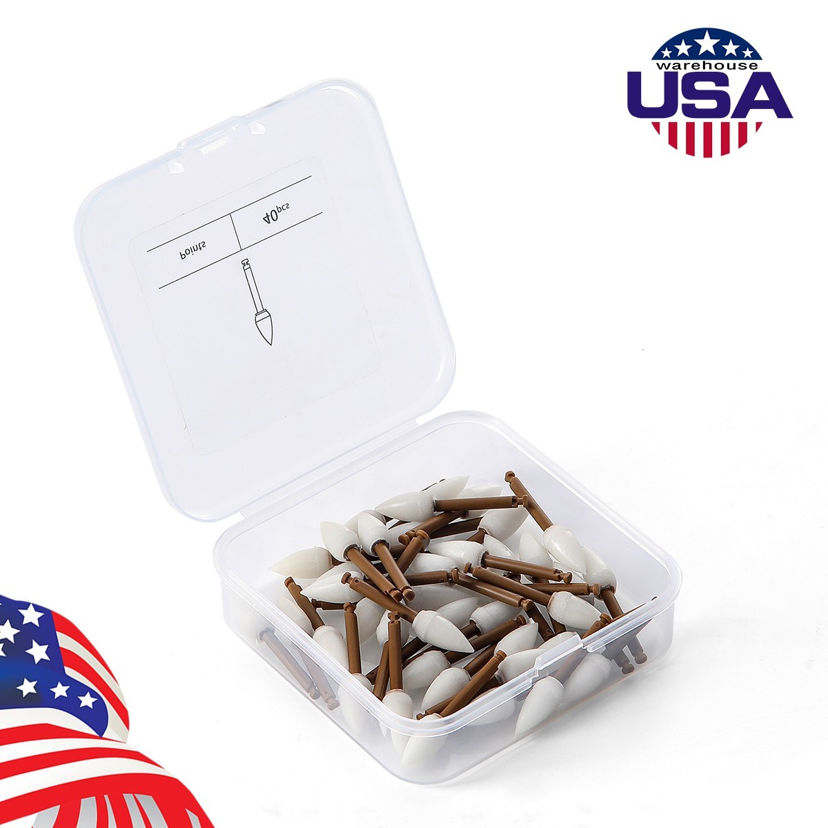 AZDENT 40Pcs Dental Composite Polishing Finishing Finisher Cups/Points/Disc