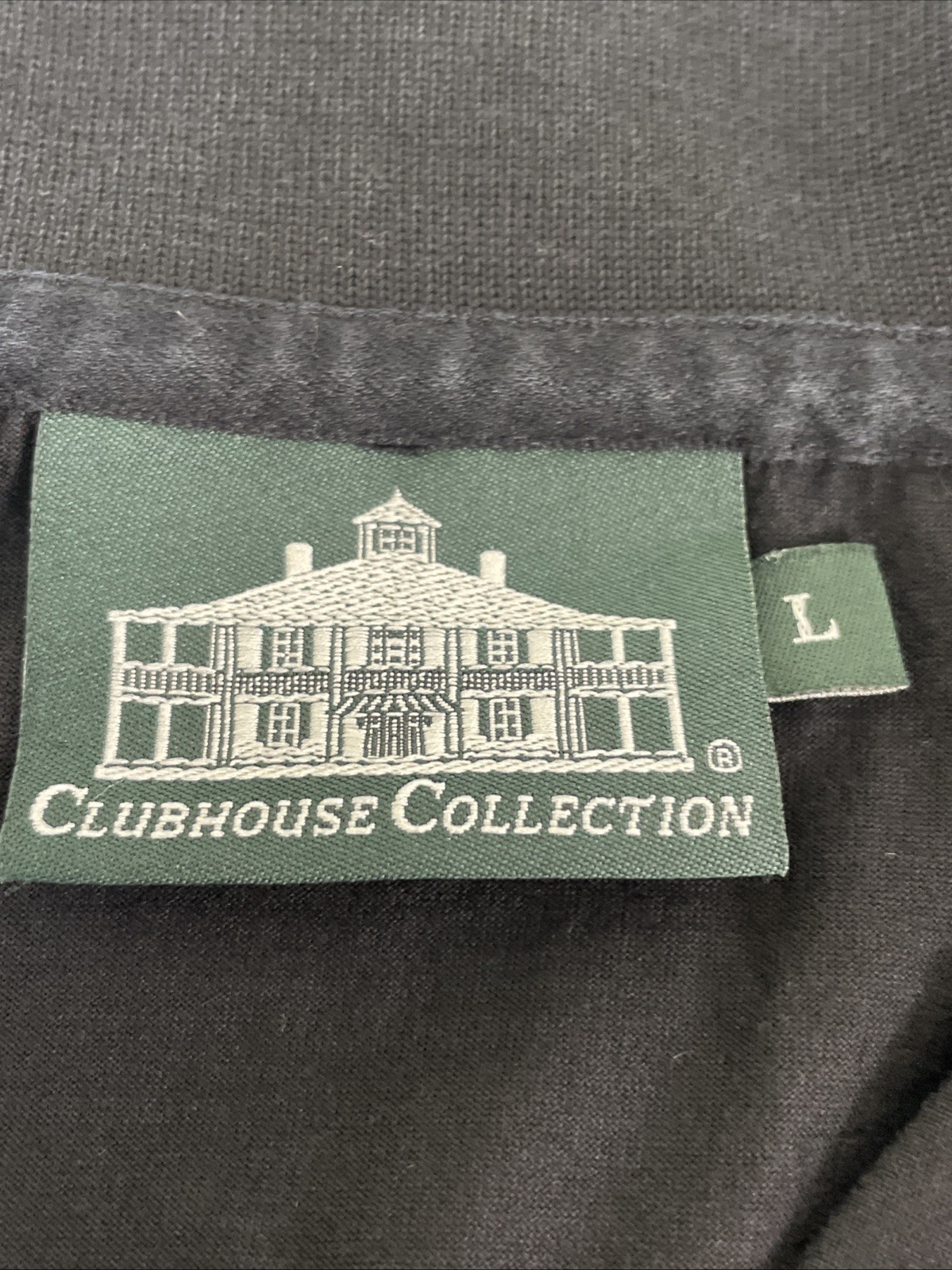 Clubhouse Collection Masters Golf Black Polo Shirt Men's L