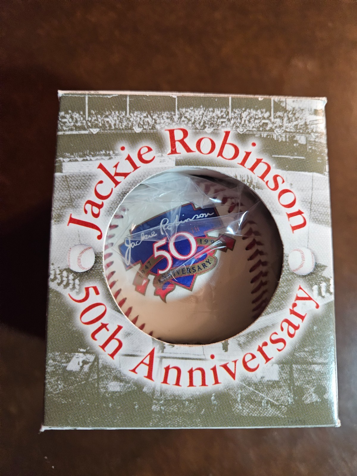 JACKIE ROBINSON - Kempe Funds "50th Anniversary Commemorative Baseball- NIB - #2