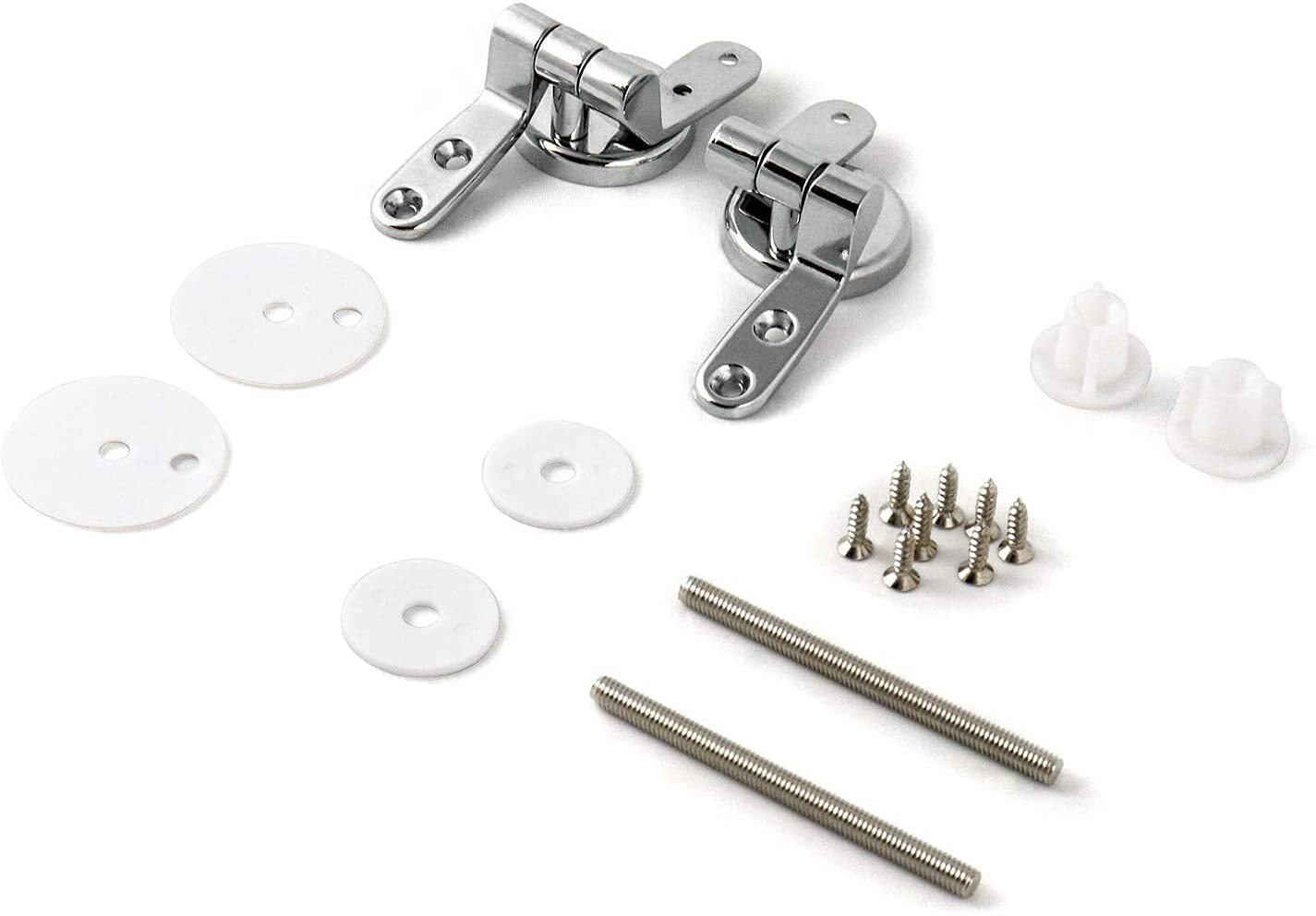 Toilet Seat Hinge Mountings Stainless Steel 1 Set with Bolts and Nuts