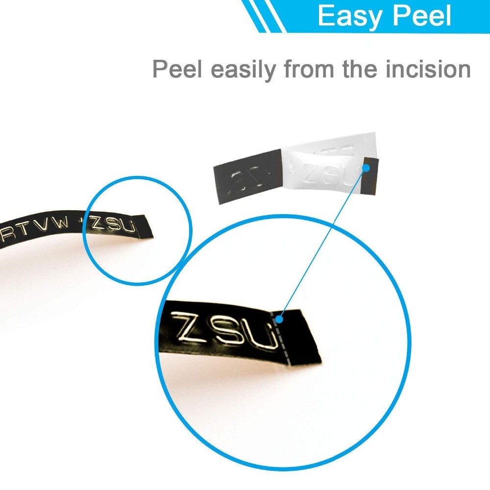 3D Plastic Embossing Label Tape Refill 9mm for DYMO 12965 1610 Motex Label Maker