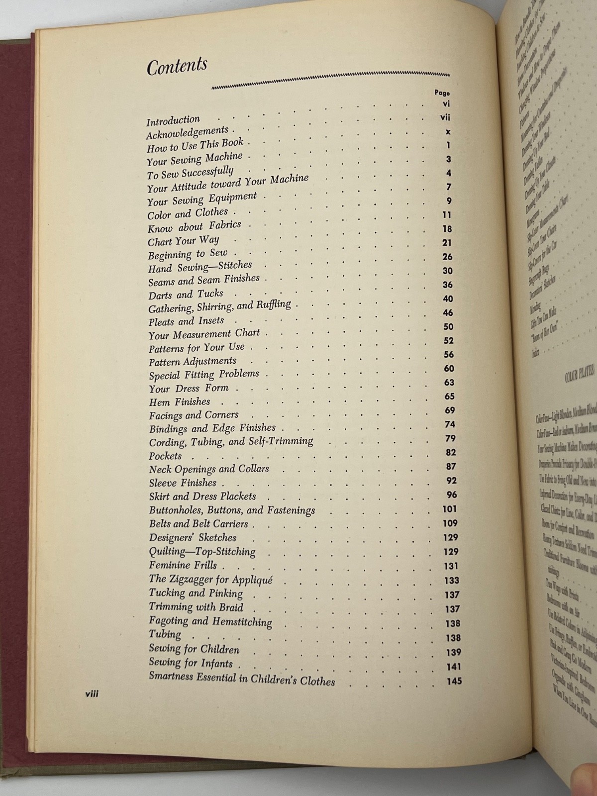 Vintage 1950 SINGER SEWING BOOK Illustrated Home Techniques By Mary Picken HC