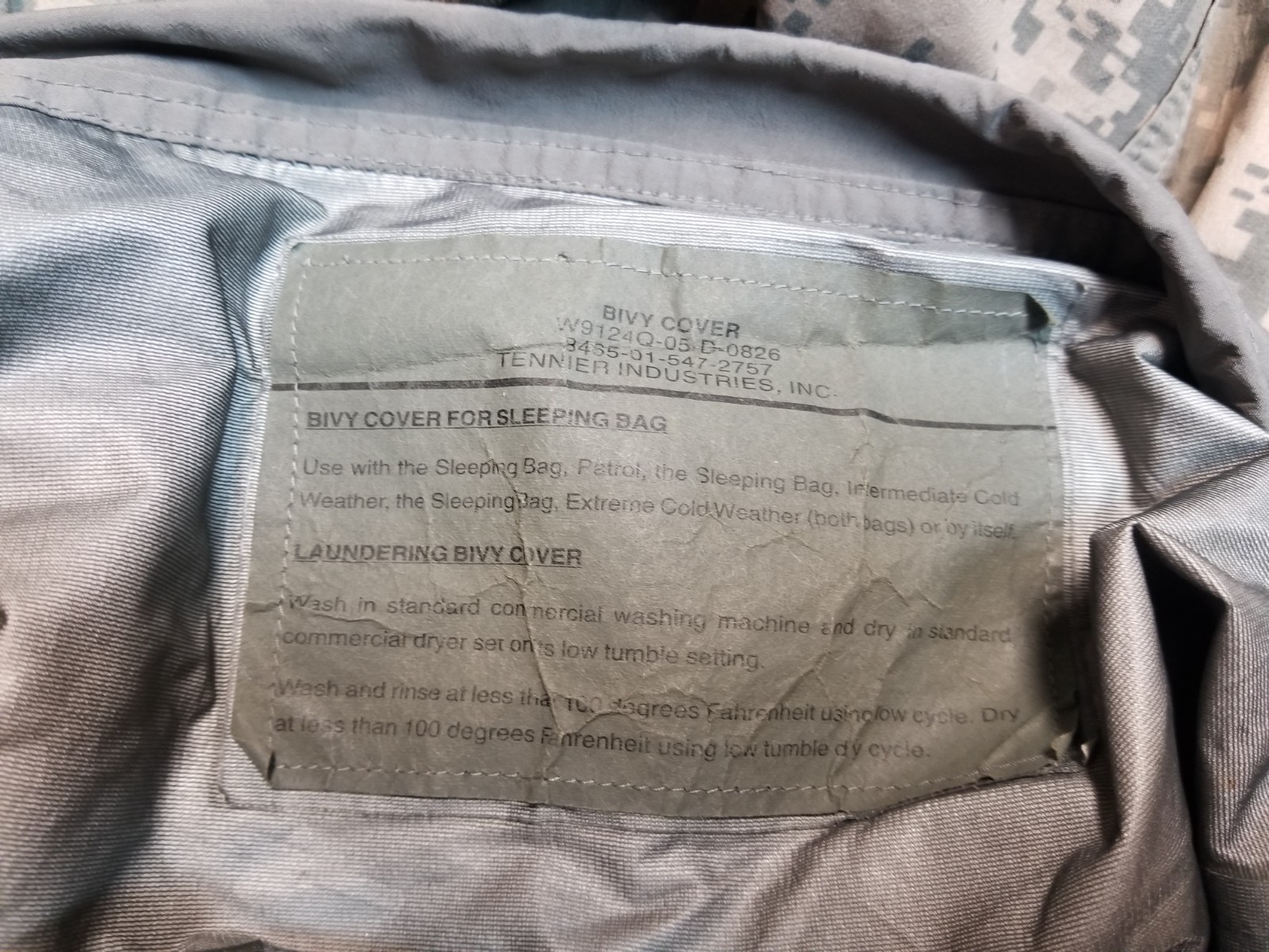 USED - US Army ACU Bivy Cover Digital Waterproof Goretex Sleeping Bag Cover UCP