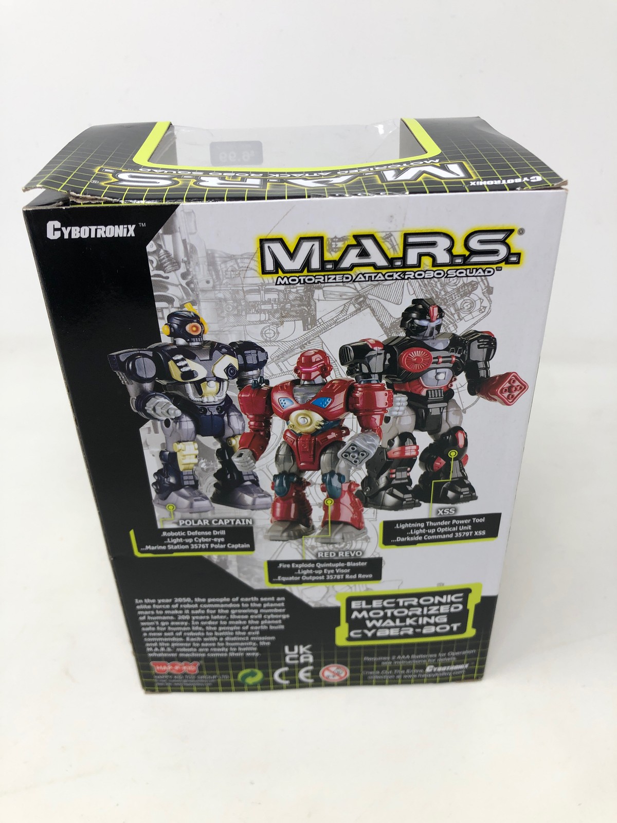 M.A.R.S. Motorized Walking Cyber Bot Attack Robot Dark Blue w/Bronze/gold - Pola