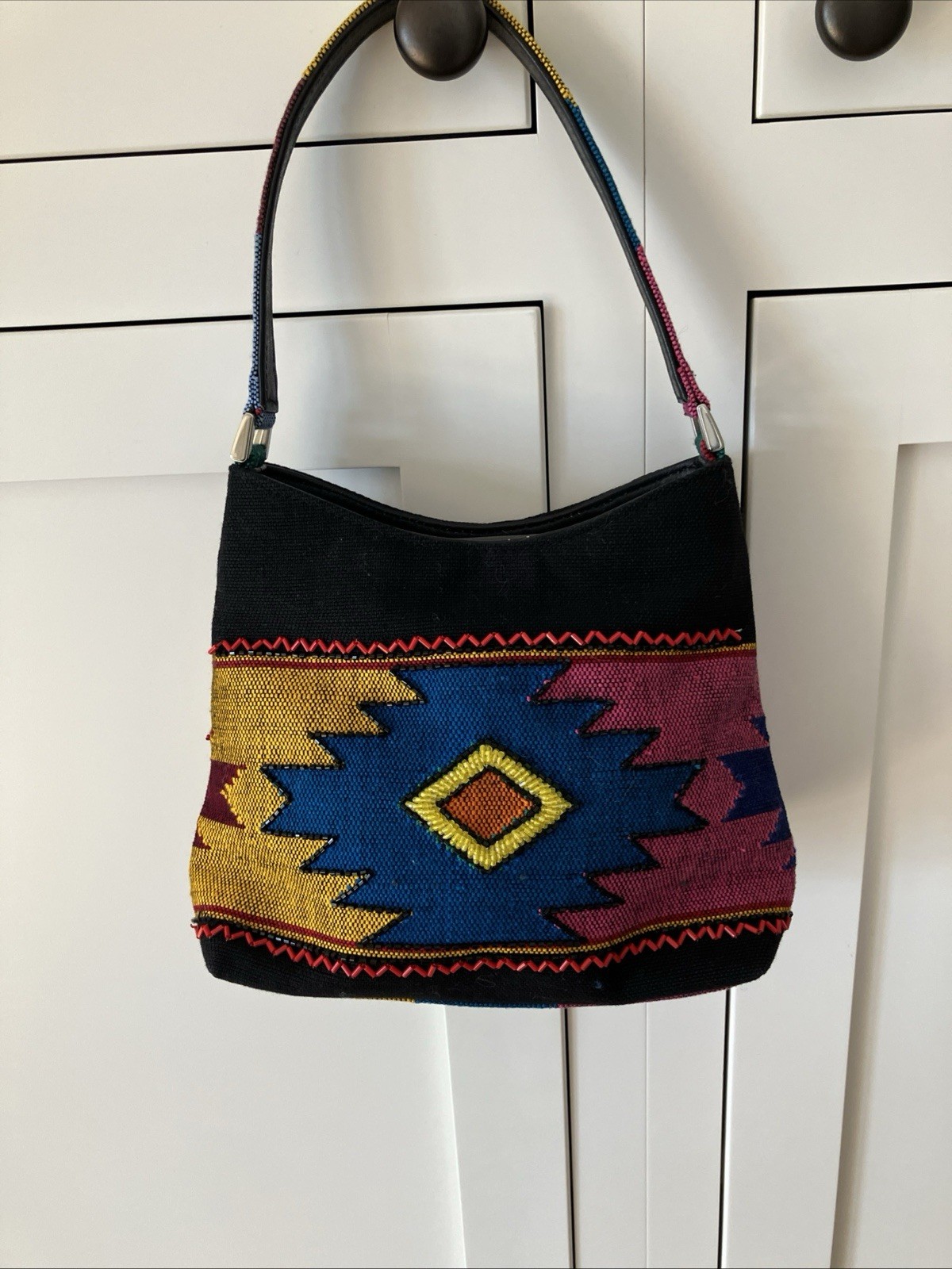 Isabella Fiore Purse, Beaded, Southwestern, Navajo, Aztec, Tapestry