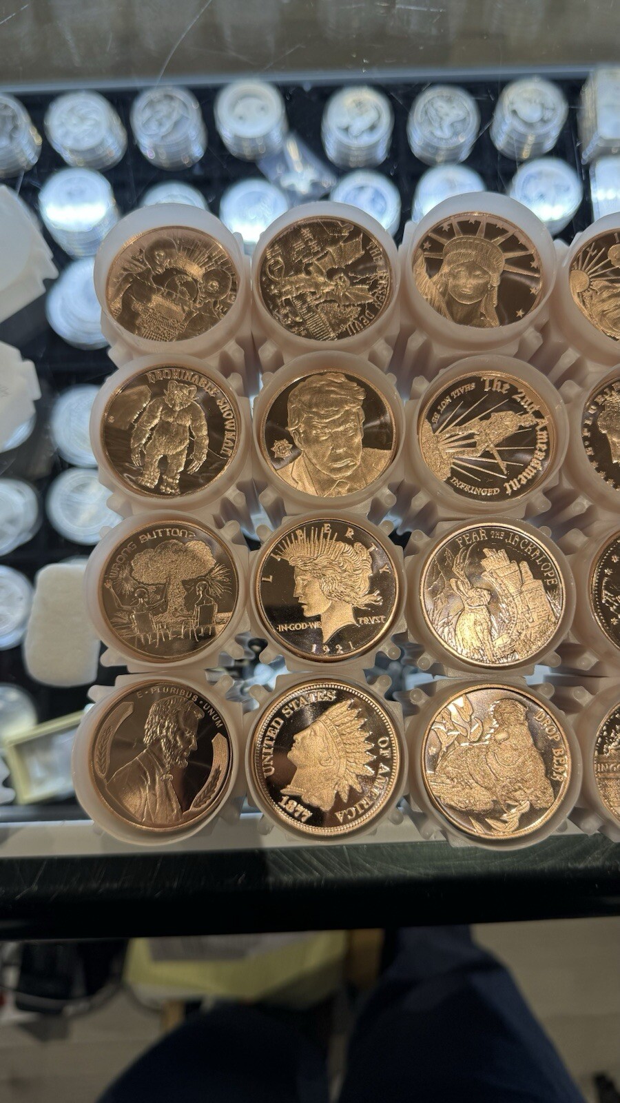 LOT OF 100 X 1 OZ MIXED .999 FINE COPPER ROUNDS BULLION 5 tube of 20 SEE PHOTOS