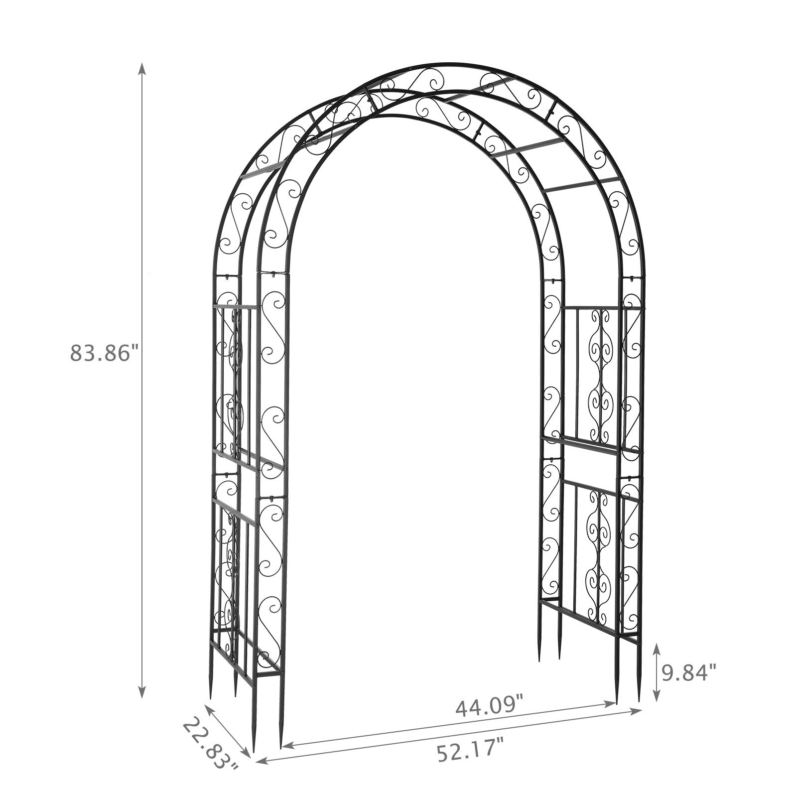 Wedding Arch Garden Arbor Metal Durable Iron for Climbing Plant Outdoor Ceremony