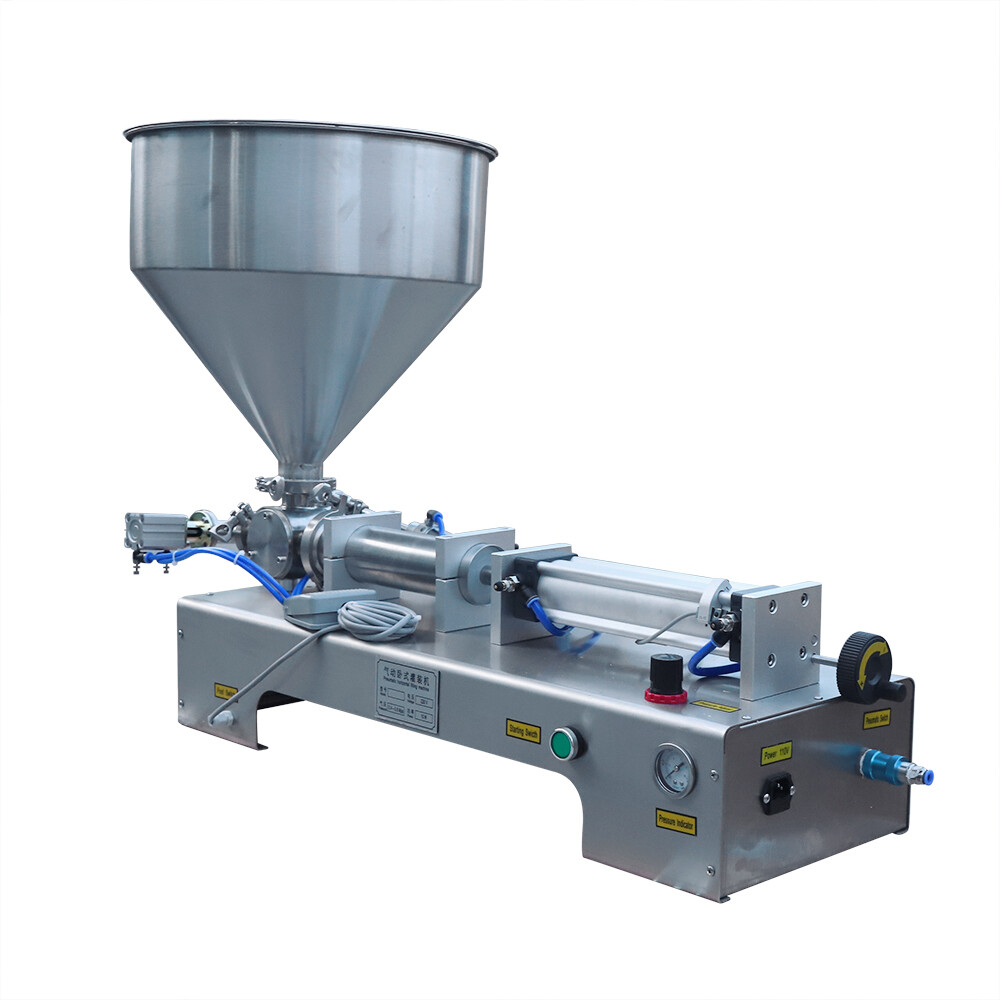 110V Pneumatic Liquid Filling Machine 100-1000ml Liquid Paste Filler US